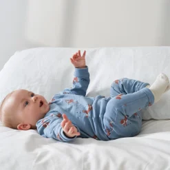 Prénatal newborn broek dierenprint blauw