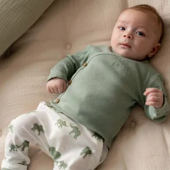 Prénatal newborn broek dierenprint groen