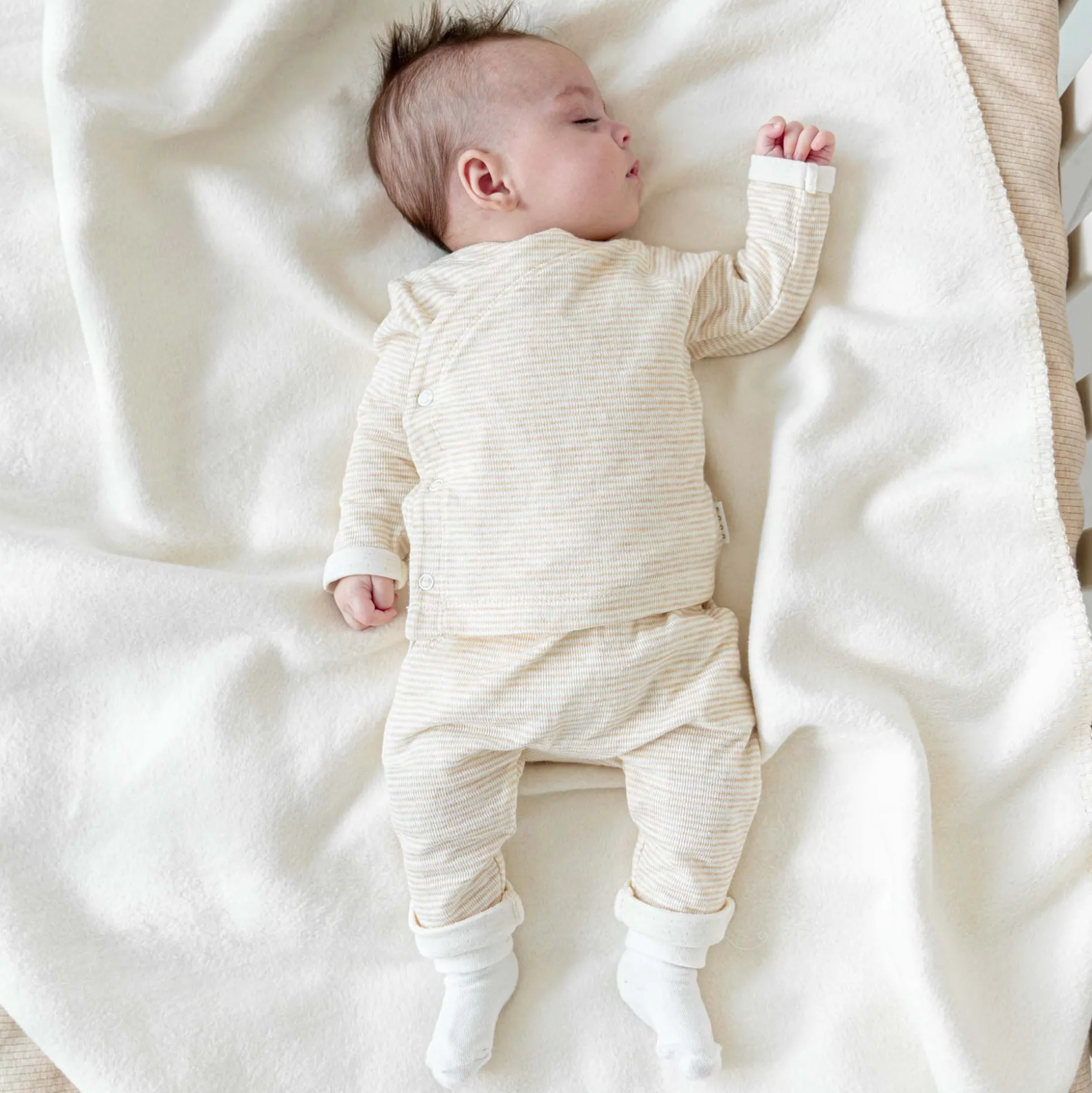Prénatal newborn broek dubbeldoek effen beige