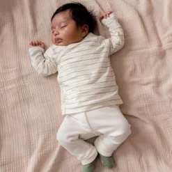 Prénatal newborn broek rib   wit