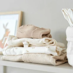 Prénatal newborn broek rib effen taupe