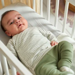 Prénatal newborn broek rib  effen groen