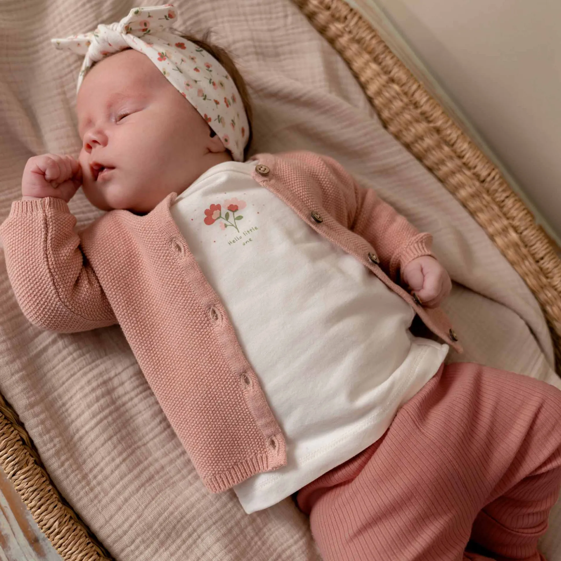 Prénatal newborn haarbanden 2-pack roze