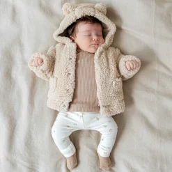 Prénatal newborn jas teddy effen beige