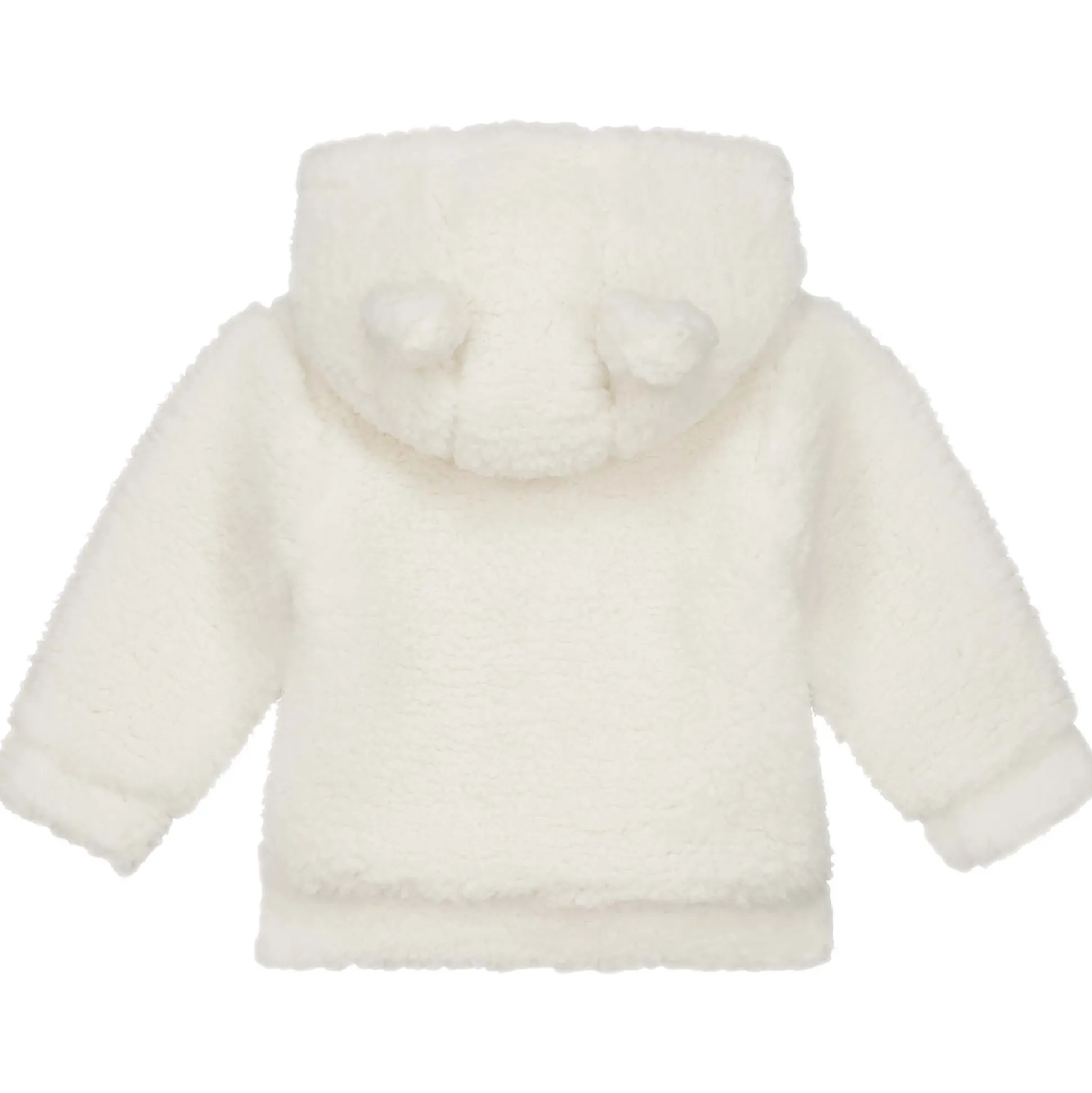 Prénatal newborn jas teddy lange mouwen effen wit