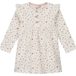 Prénatal newborn jurk lange mouwen bloemen roze