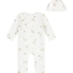 Prénatal newborn kledingset konijn lange mouwen dierenprint multi