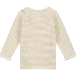 Prénatal newborn overslagshirt lange mouwen effen beige