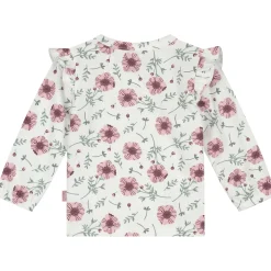 Prénatal newborn overslagshirt lange mouwen bloemen wit