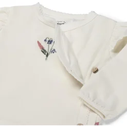 Prénatal newborn overslagshirt lange mouwen printopdruk wit