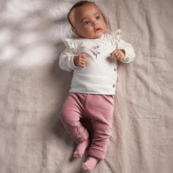 Prénatal newborn overslagshirt lange mouwen printopdruk wit