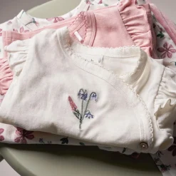 Prénatal newborn overslagshirt lange mouwen printopdruk wit
