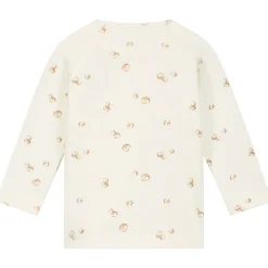 Prénatal newborn overslagshirt lange mouwen all over print beige