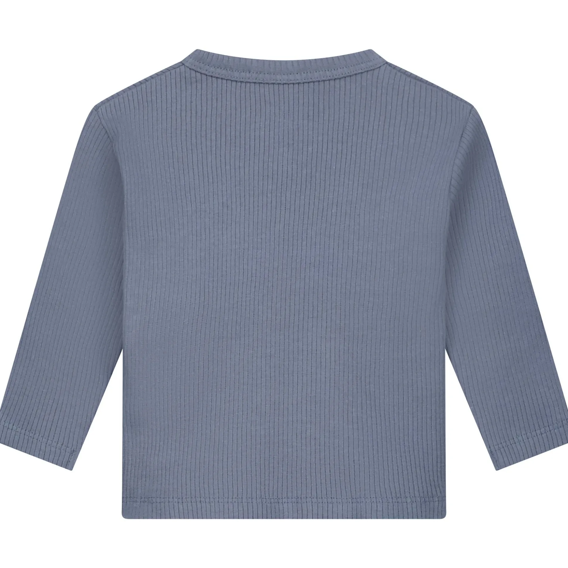 Prénatal newborn overslagshirt rib lange mouwen effen blauw