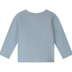 Prénatal newborn overslagshirt rib lange mouwen effen blauw