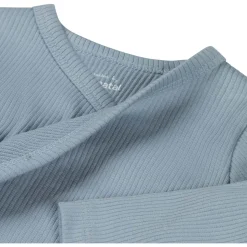 Prénatal newborn overslagshirt rib lange mouwen effen blauw