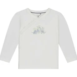 Prénatal newborn overslagshirt lange mouwen printopdruk wit