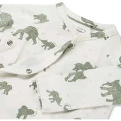 Prénatal newborn overslagshirt lange mouwen dierenprint groen