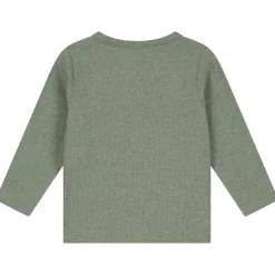 Prénatal newborn overslagshirt lange mouwen effen groen