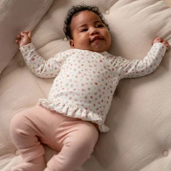 Prénatal newborn overslagshirt lange mouwen all over print roze