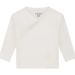 Prénatal newborn overslagshirt rib lange mouwen effen wit