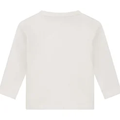 Prénatal newborn overslagshirt rib lange mouwen effen wit