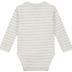 Prénatal newborn romper lange mouwen strepen groen