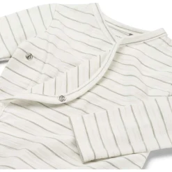 Prénatal newborn romper lange mouwen strepen groen