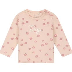 prénatal newborn shirt lange mouwen tekst roze