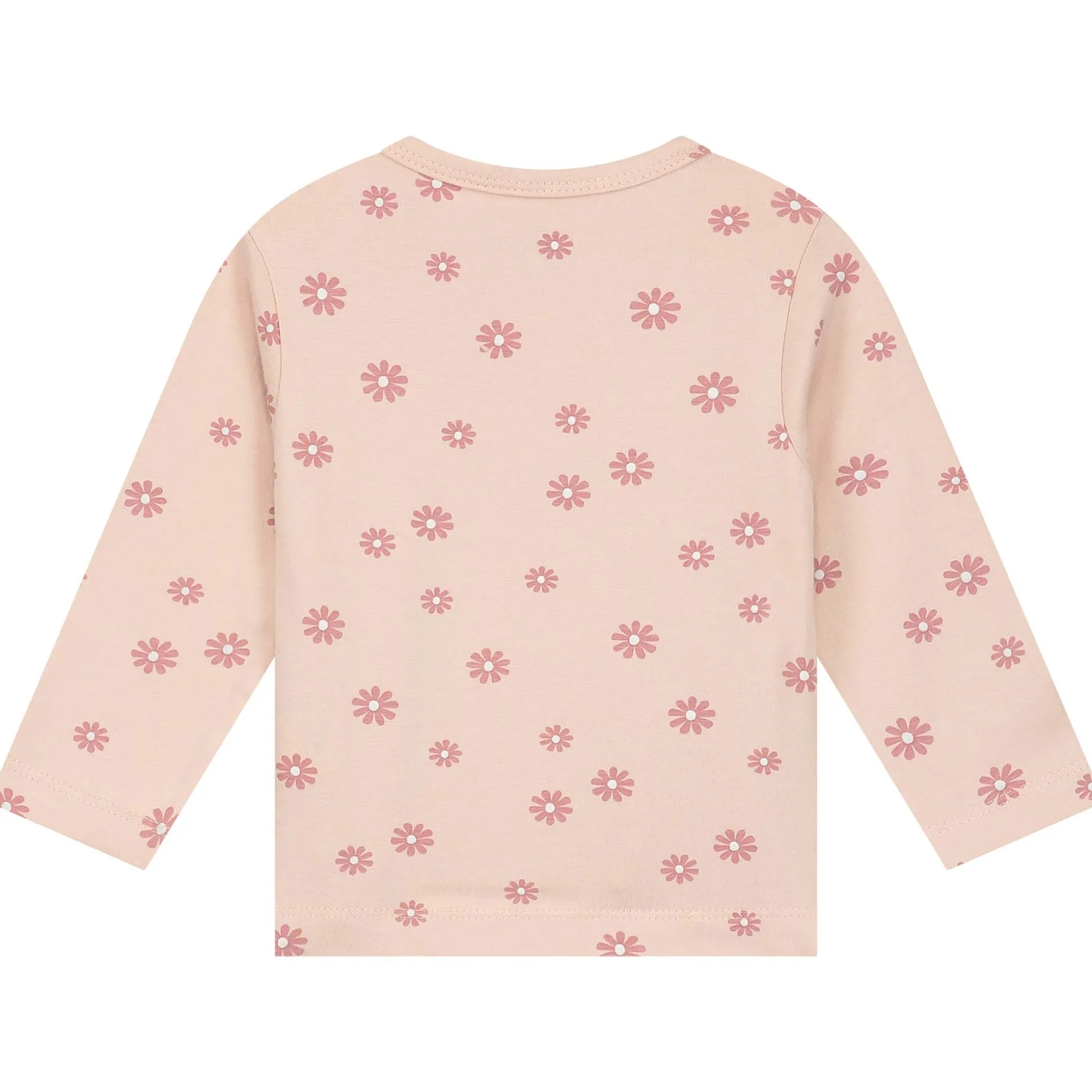 prénatal newborn shirt lange mouwen tekst roze