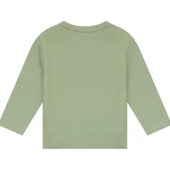 prénatal newborn shirt lange mouwen tekst groen