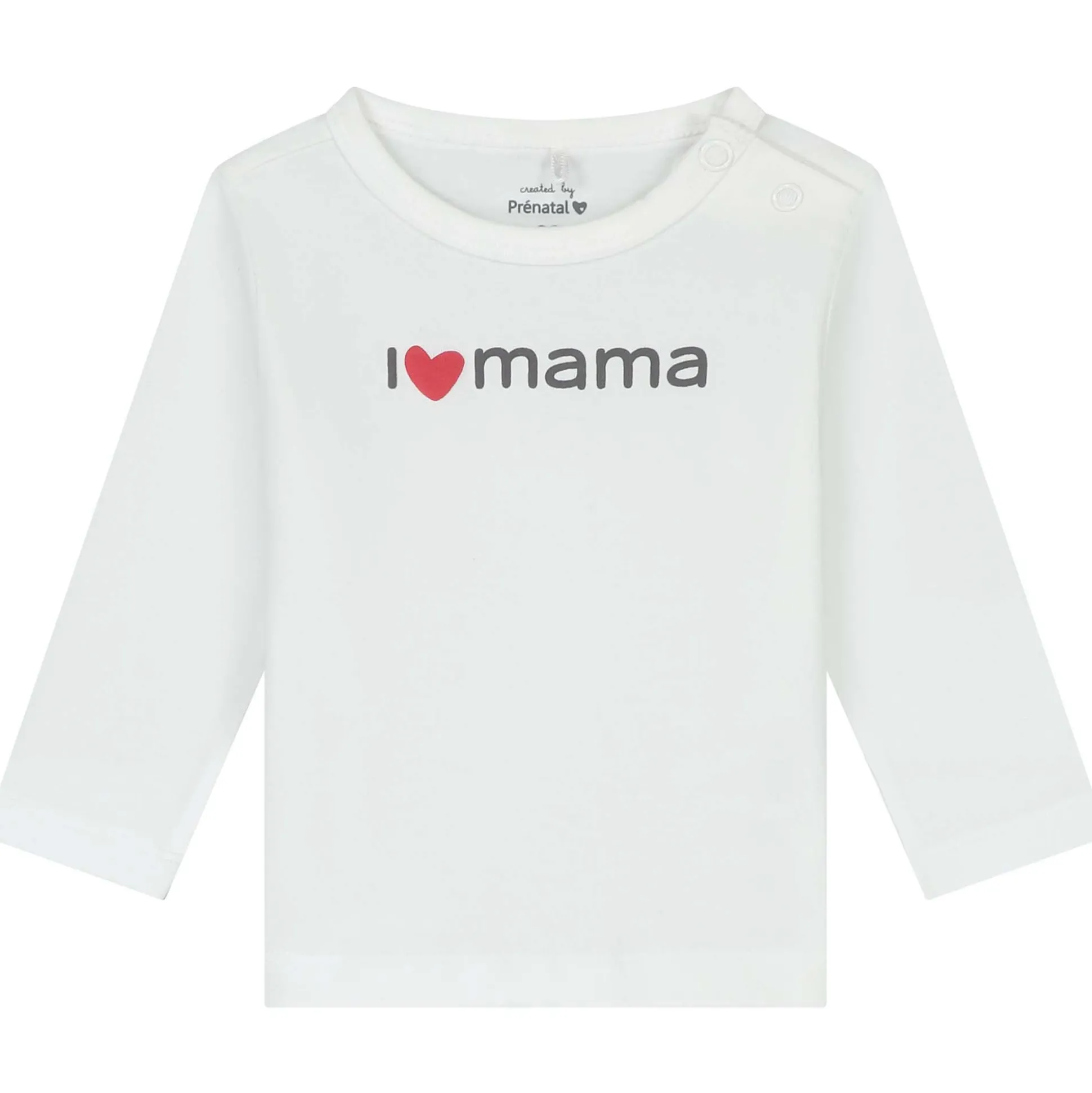 Prénatal newborn shirt mama lange mouwen tekst wit