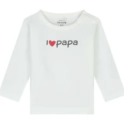 Prénatal newborn shirt papa lange mouwen tekst wit