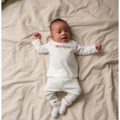 Prénatal newborn shirt papa lange mouwen tekst wit