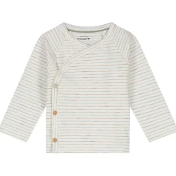 Prénatal newborn shirt Pure lange mouwen strepen wit