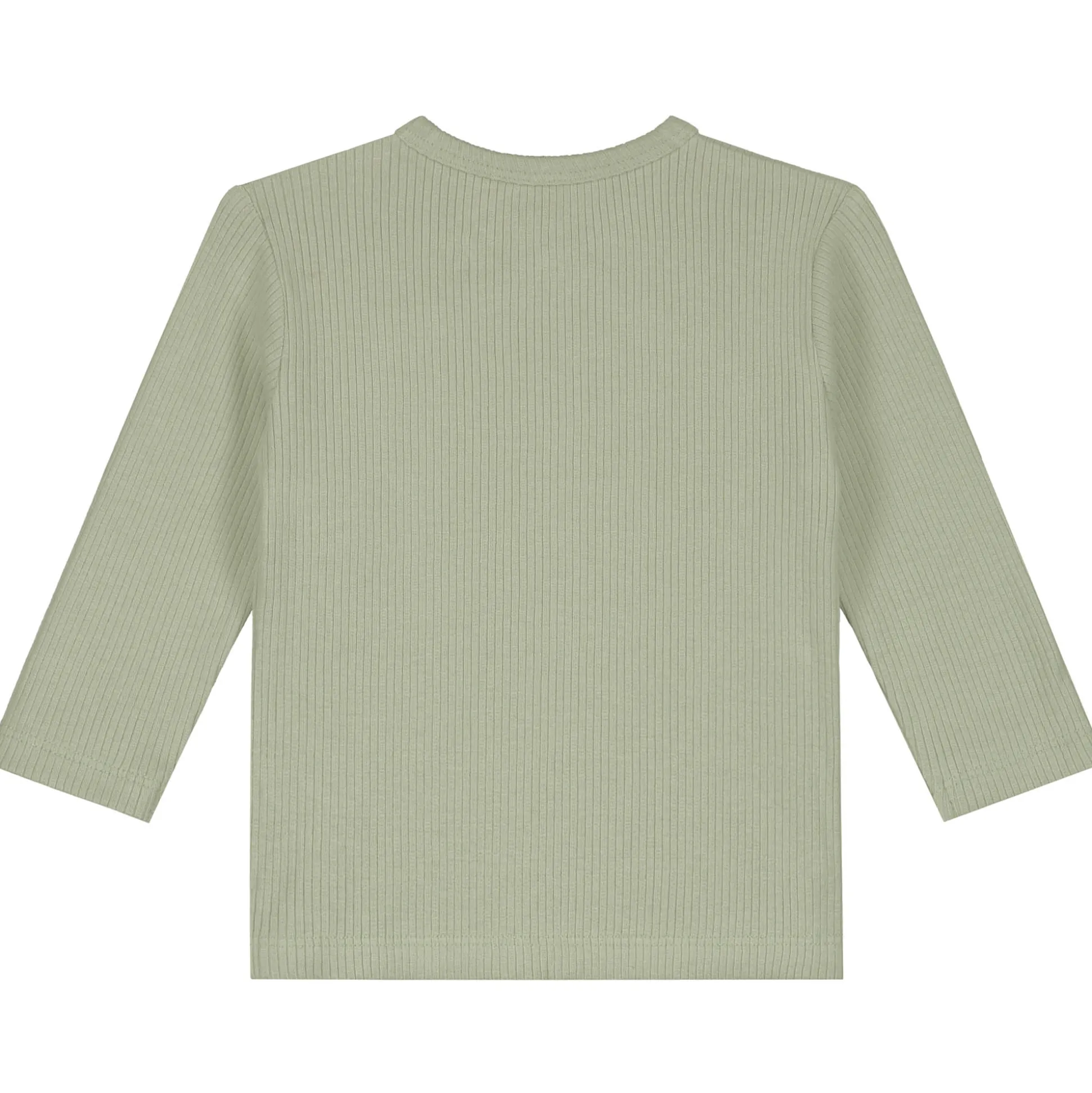 Prénatal newborn shirt rib Pure lange mouwen effen groen