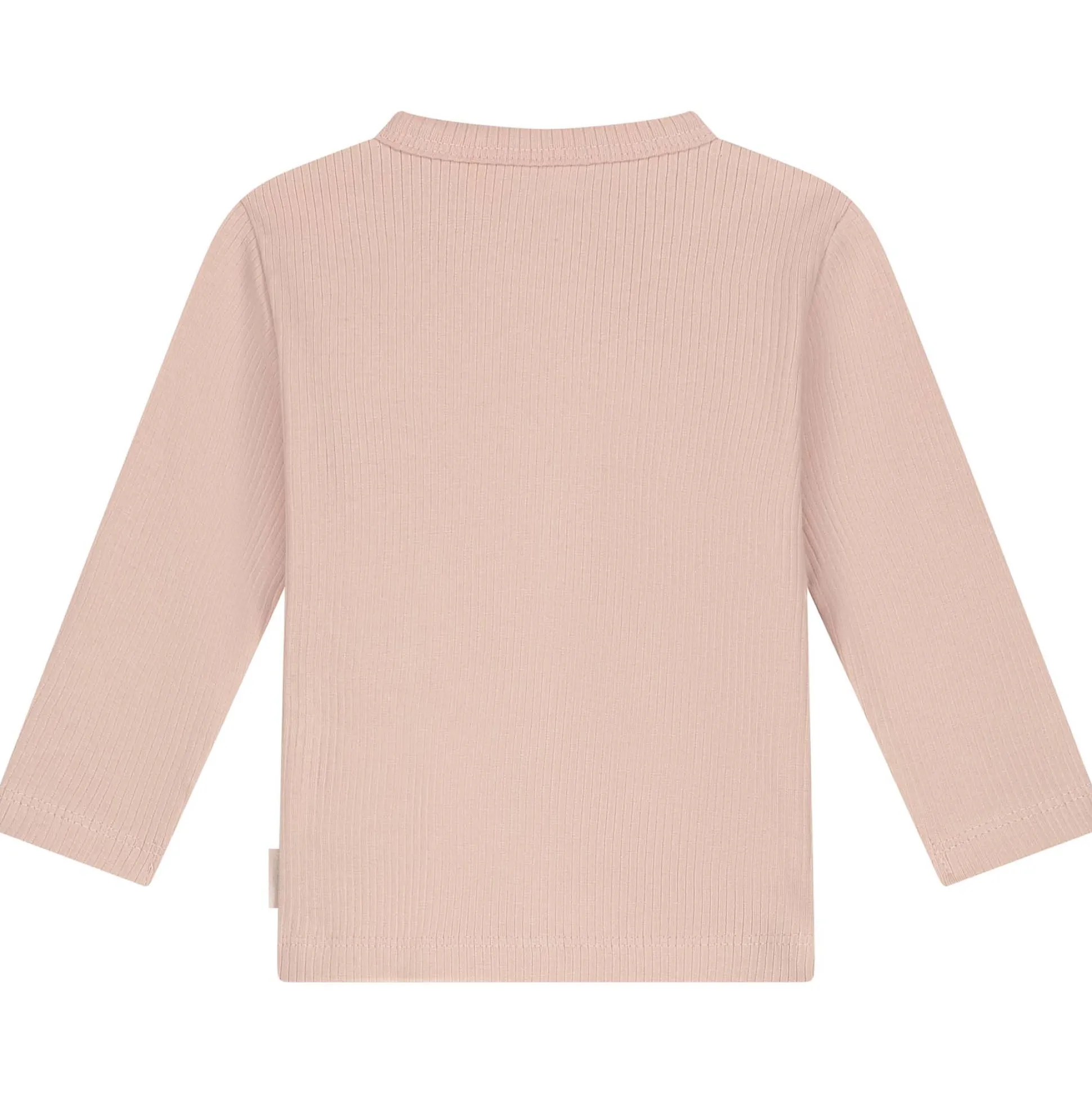 Prénatal newborn shirt rib lange mouwen effen roze