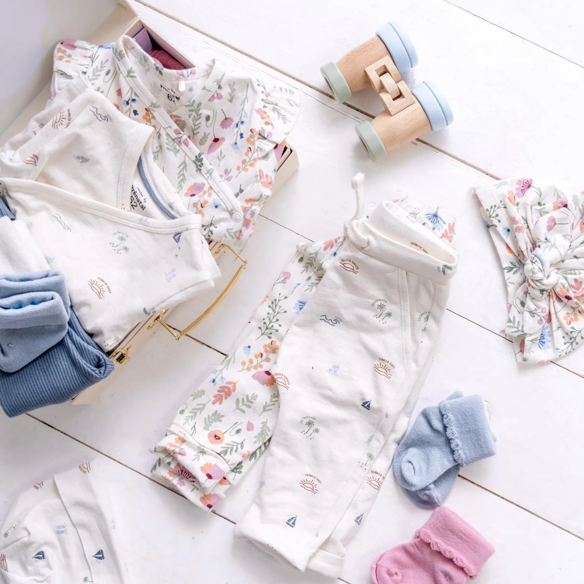 Prénatal newborn sokkken blauw