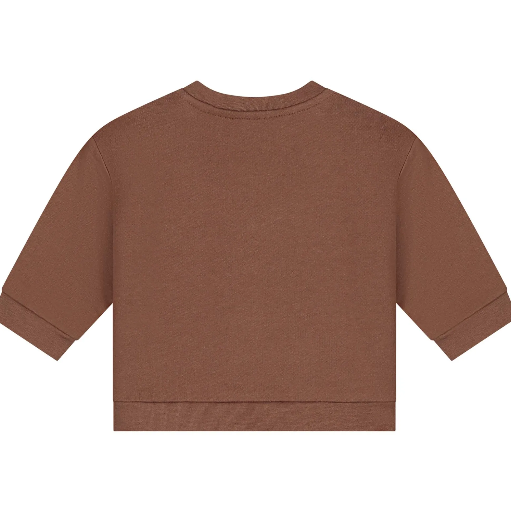 Prénatal newborn sweater lange mouwen tekst bruin