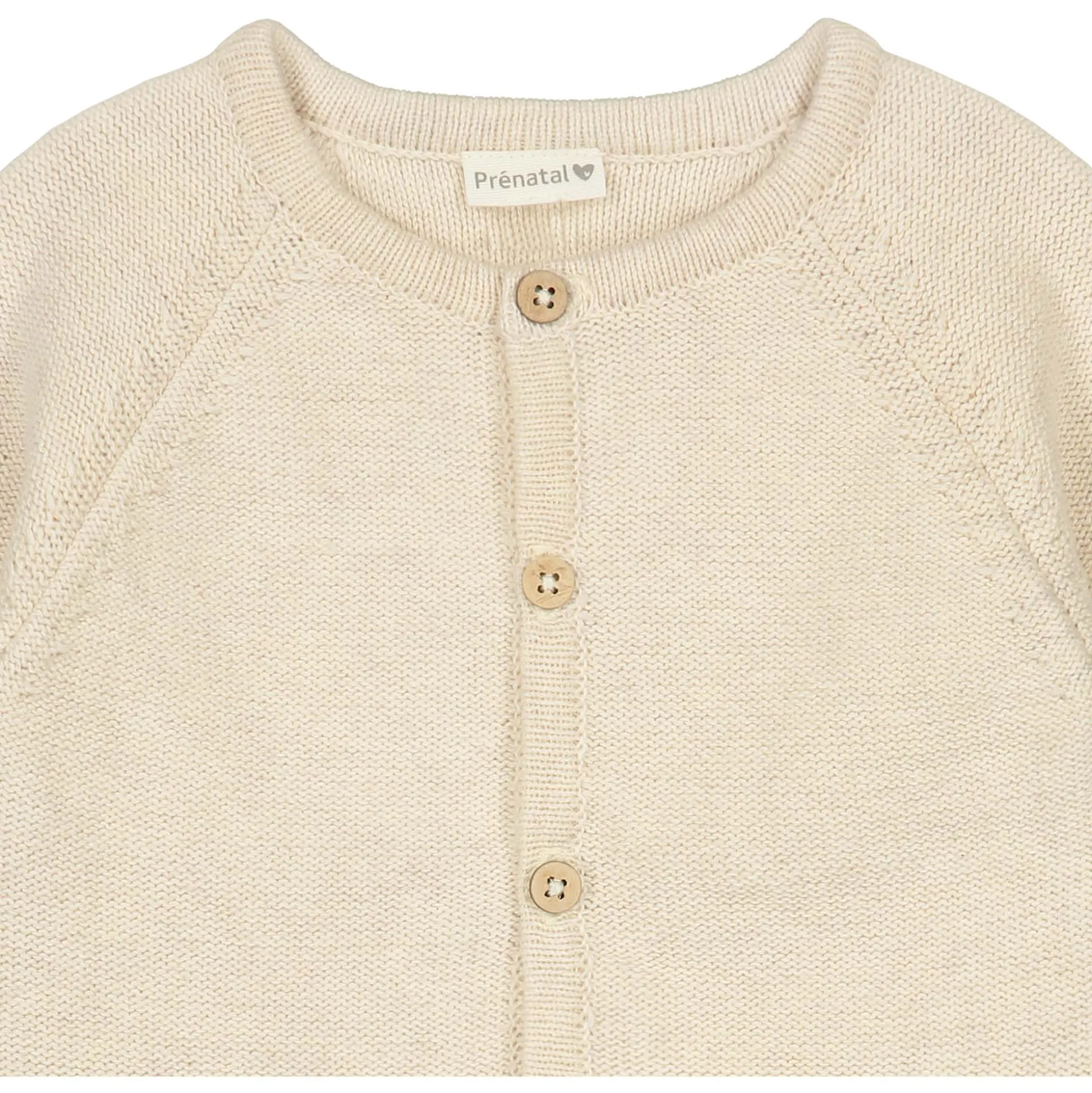 Prénatal newborn vest Pure lange mouwen effen beige