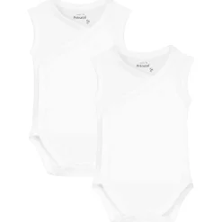 Prénatal overslag romper 2 stuks mouwloos effen wit