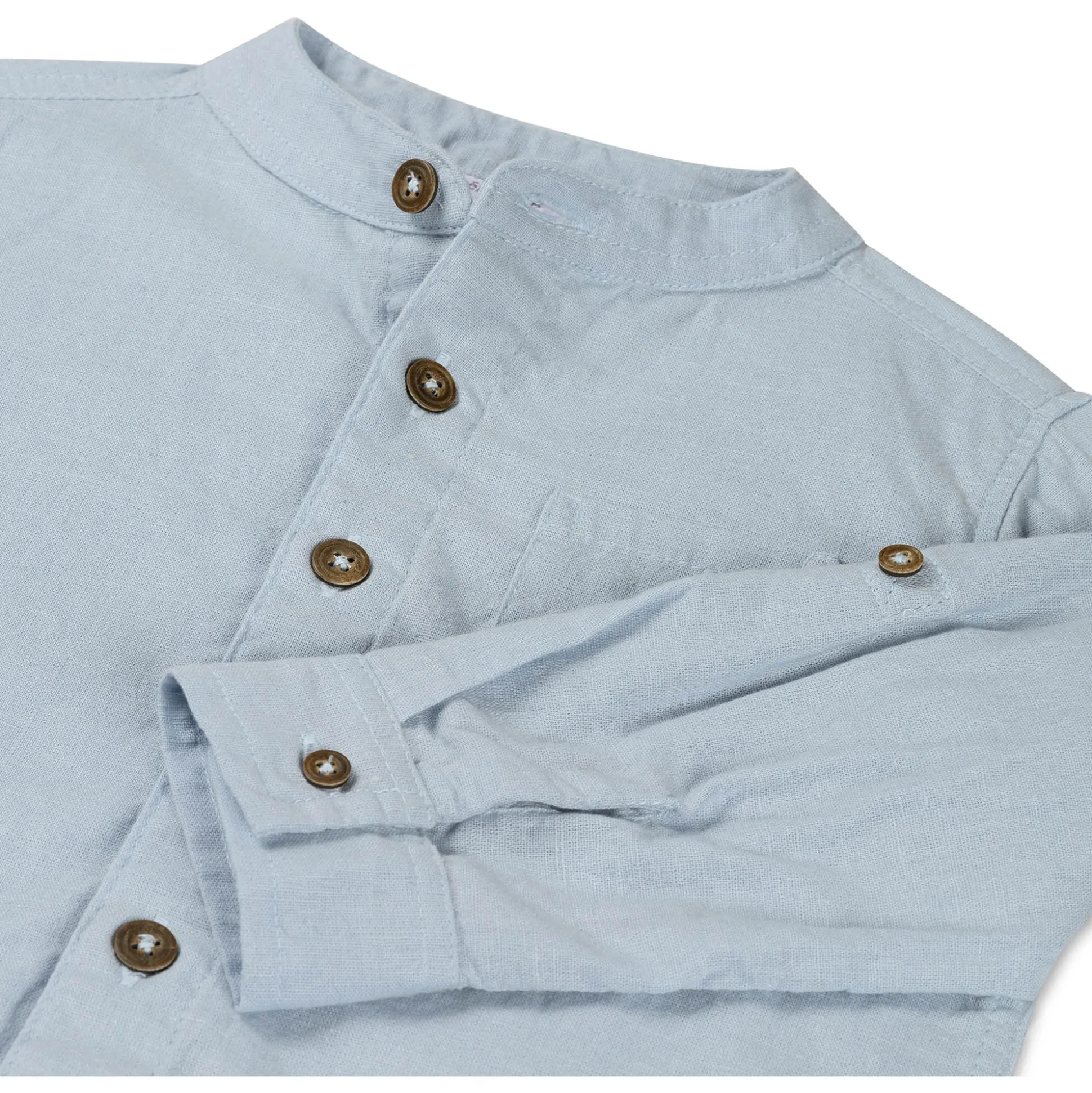 Prénatal peuter blouse lange mouwen effen blauw