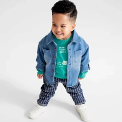 Prénatal peuter blouse lange mouwen effen blauw