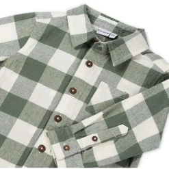 Prénatal peuter blouse lange mouwen ruit groen