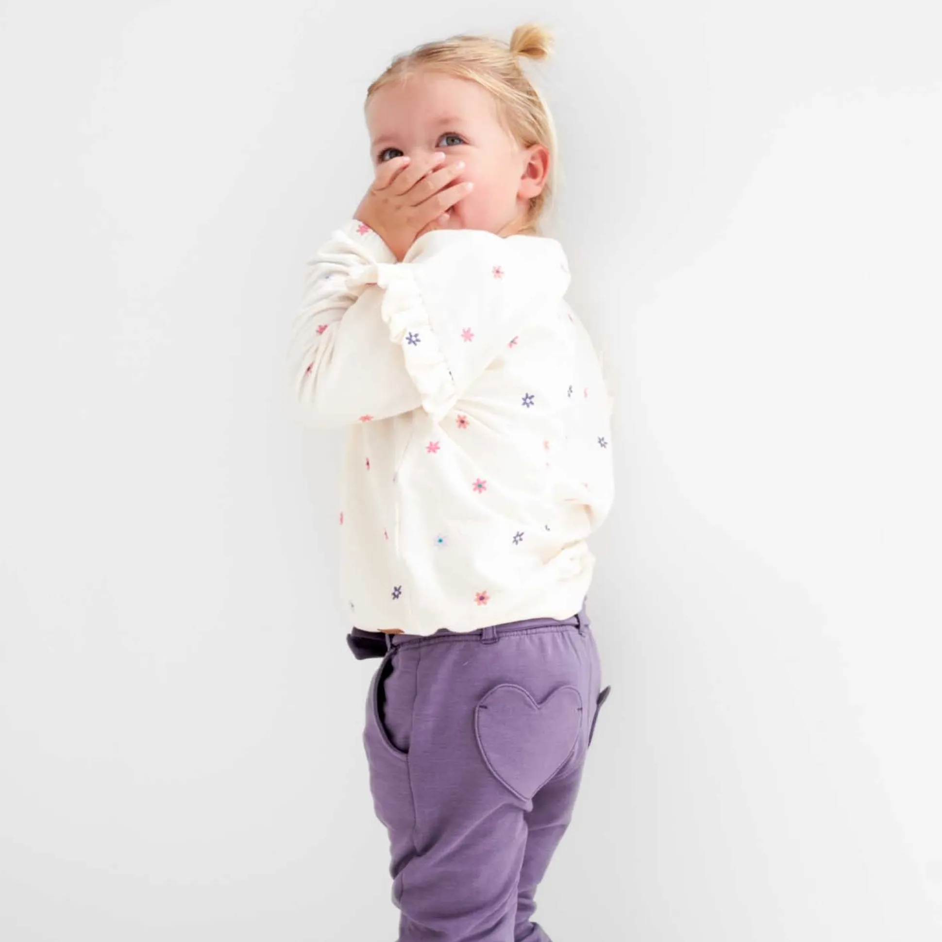 Prénatal peuter broek effen paars