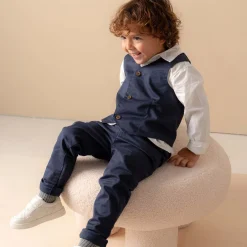 Prénatal peuter broek effen blauw