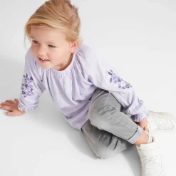 Prénatal peuter broek effen grijs