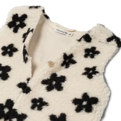 Prénatal peuter gilet mouwloos bloemen wit