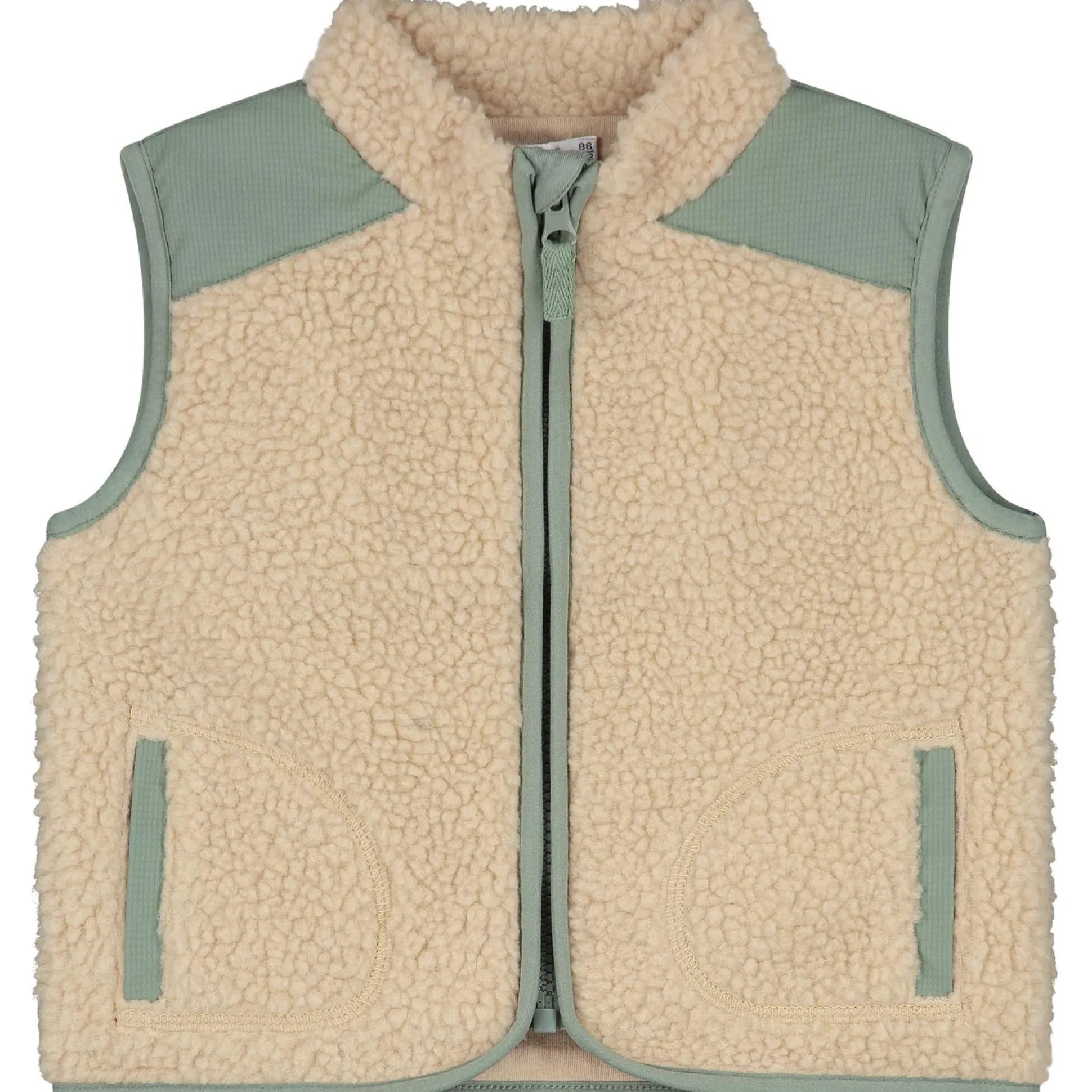 Prénatal peuter gilet mouwloos meerkleurig beige