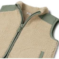 Prénatal peuter gilet mouwloos meerkleurig beige